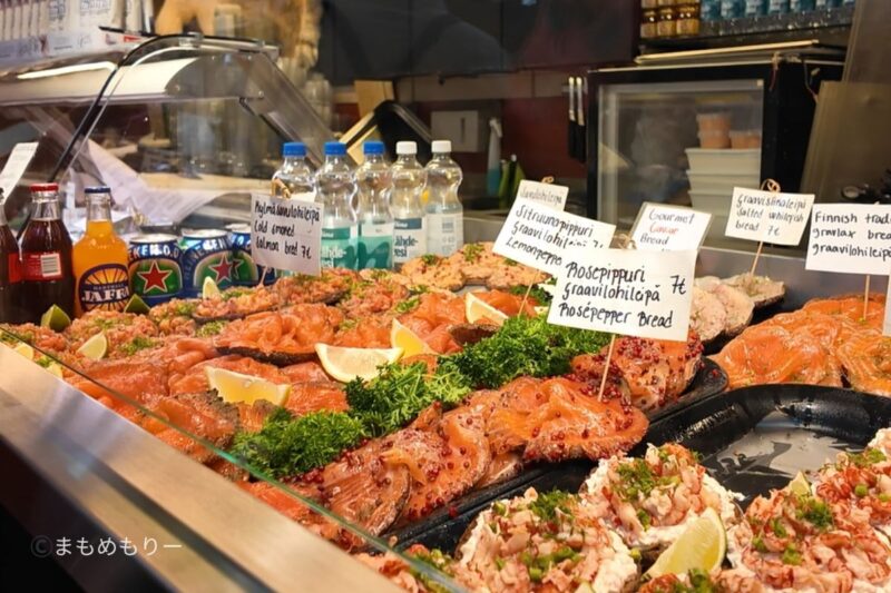 オールドマーケットホールで食べたサーモン料理