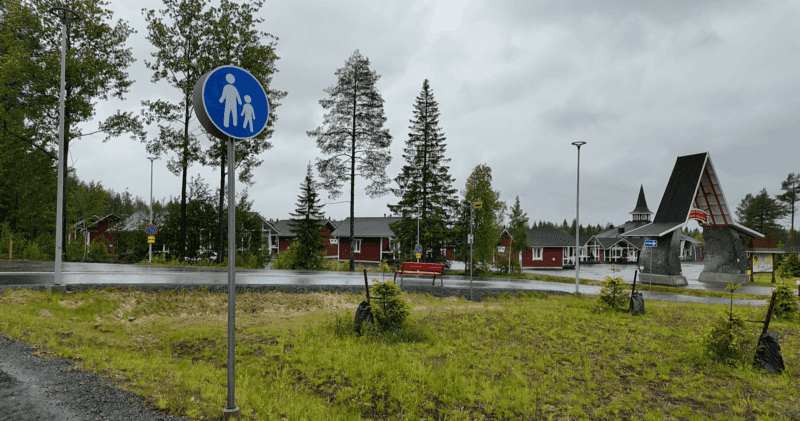 サンタクロース村の8番バス停留所位置（Arctic Circle ）
