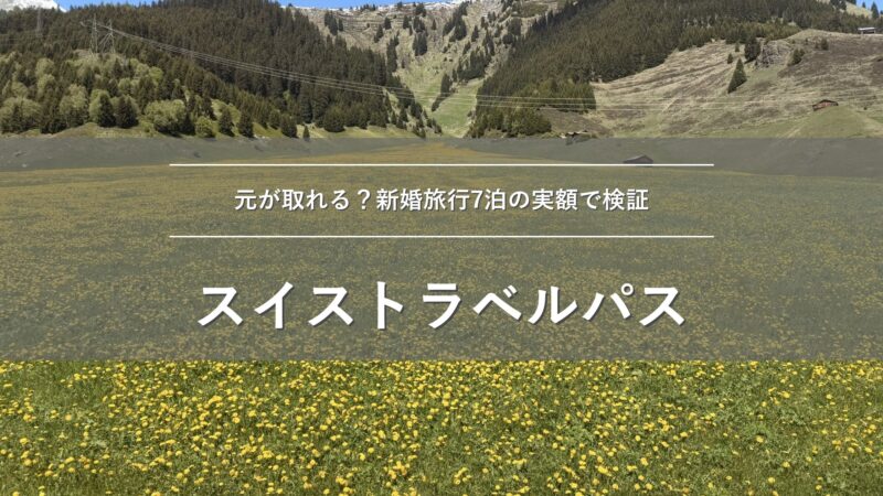 スイストラベルパスは元が取れる？新婚旅行7泊の実額で検証