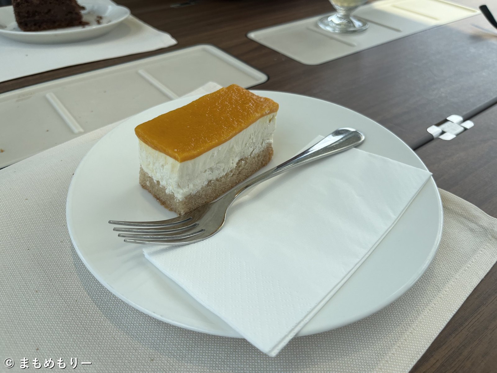 氷河特急のコースランチのデザート