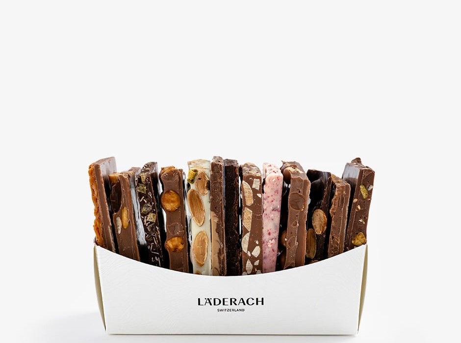 レダラッハの量り売り板チョコ「フレッシュショギー」の詰め合わせ(公式写真)